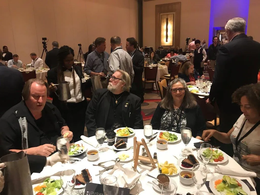 people sitting around table